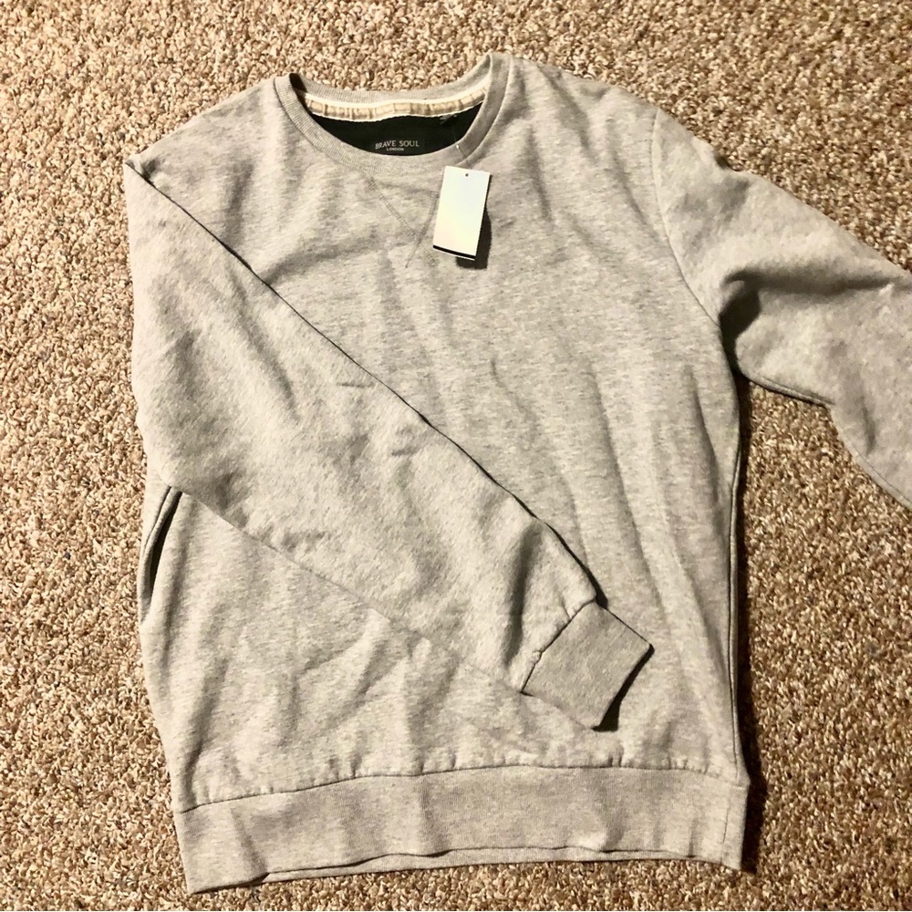 Brave Soul London Grey Sweatshirt Long Sleeved